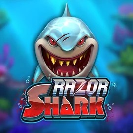 Razor Shark slot logo by Push Gaming at Royal Game Casino